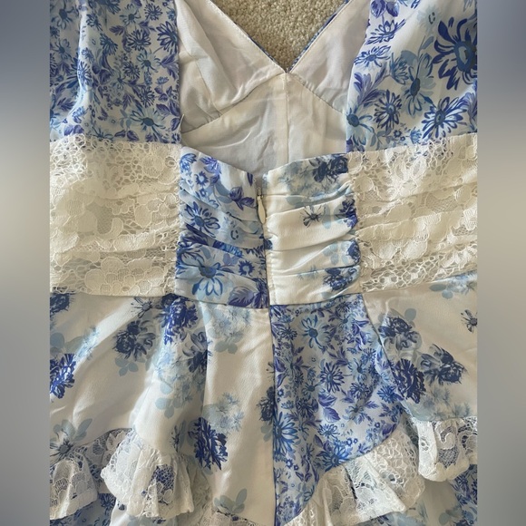 For Love and Lemons Rosalyn Mini Dress blue - Picture 11 of 12